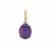 Purple Moonstone Pendant with White Zircon in 9K Gold 8.55cts