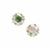 Wobito Snowflake Cut Aurora Topaz 9K Gold Earrings 5.90ct