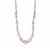 Kunzite, Rose Quartz Necklace with Kaori Cultured Pearl in Rose Tone Sterling Silver