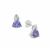 Tanzanite Earrings with White Zircon in Sterling Silver 1.35cts