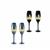 Set of 2 Champagne Glasses - Available in Black or Grey 