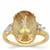 Guyang Sunstone Ring with White Zircon in 9K Gold 5.85cts