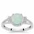 Gem-Jelly™ Aquaprase™ Ring with White Sapphire in Sterling Silver 1.45cts