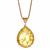 Baltic Champagne Amber Slider Necklace in Gold Tone Sterling Silver (30 x 25mm)