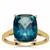 London Blue Topaz Ring in 9K Gold 6.35cts