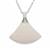 Pink Aragonite Pendant Necklace with White Topaz in Sterling Silver 8.75cts