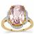Mawi Kunzite Ring with White Zircon in 9K Gold 7.20cts