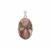 Copper Mojave Pink Opal Pendant in Sterling Silver 28cts