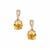 Kaduna Canary and White Zircon Earrings in 9K Gold 3.01cts