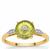 Lehrer TorusRing Red Dragon Peridot Ring with Diamond in 9K Gold 1.50cts
