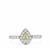 VSI Natural Yellow Diamond Ring with White Diamond in 9K White Gold 0.52ct