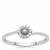 Diamonds Ring in Platinum Flash Sterling Silver 0.09ct