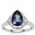 Hope Topaz Ring with White Zircon in Sterling Silver 2.29cts