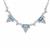 Swiss Blue Topaz Necklace with White Zircon in Sterling Silver 2.95cts