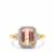 Bi Colour Tourmaline Ring with Diamond in 18K Gold 5.14cts