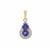 AA Tanzanite Pendant with White Zircon in 9K Gold 1.45cts