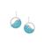 Sleeping Beauty Turquoise Earrings with White Zircon in Platinum Plated Sterling Silver 4.36cts