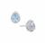 Sky Blue Topaz Earrings with White Zircon in Sterling Silver 1.80cts