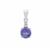 Tanzanite Pendant with White Zircon in Sterling Silver 2.55cts
