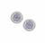 Boquira Lavender Quartz Earrings with White Zircon in Sterling Silver 2.65cts