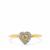 Natural SI Yellow, White Diamonds Ring in 9K Gold 0.15ct