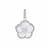 Mother of Pearl Pendant with White Topaz in Sterling Silver (14.50mm)