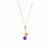 Citrine Necklace with Amethyst in Gold Tone Sterling Silver 6.75cts