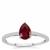 Ruby Ring in Sterling Silver 1cts