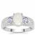  South Indian Moonstone Ring with Tanzanite in Sterling Silver 1.90cts