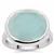 Rose Cut Aqua Chalcedony Ring in Sterling Silver 8cts