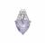 Boquira Lavender Quartz Pendant with White Zircon in Sterling Silver 2.85cts