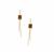 Tiger's Eye Earrings in Gold Plated Sterling Silver 11.05cts