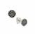 Black Diamonds Earrings in Sterling Silver 0.26cts
