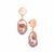 Baroque Freshwater Cultured Pearl Earrings in Gold Tone Sterling Silver