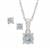 Santa Maria Aquamarine Set of Earrings and Pendant Necklace in Sterling Silver 1.30cts