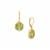 Natural Peruvian Amazonite Tree of Life Earrings in Gold Tone Sterling Silver 5cts