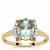 Aquaiba™ Beryl Ring with White Zircon in 9K Gold 1.70cts