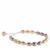 'Shades of Pearls' Freshwater Cultured Pearl Sterling Silver Bracelet (8 x 7mm)