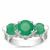 Sakota Emerald Ring in Sterling Silver 5.20cts