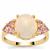 Ethiopian Opal Ring with Pink Sapphire in 9K Gold 2.80cts