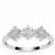 Diamonds Ring in Sterling Silver 0.15ct