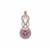 Ilakaka Hot Pink Sapphire Pendant with White Zircon in 9K Rose Gold 1.10cts (F)