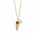 Kaori Cultured Pearl Seashell Necklace in Gold Tone Sterling Silver (9mm x 7mm)