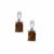 Rutile Quartz Earrings with White Zircon in Sterling Silver 3.15cts