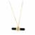 Black Obsidian Necklace with White Zircon in Gold Tone Sterling Silver 9.46cts 