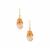 Rio Golden Citrine Earrings  in Gold Tone Sterling Silver 18cts