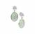 Type A Burmese Jadeite Earrings with White Zircon in Sterling Silver 9.73cts