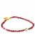 Pink Tourmaline Bracelet with Freshwater Cultured Pearl in Gold Tone Sterling Silver (6mm)