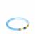 Brazilian Blue Chalcedony Gold Tone Sterling Silver Bangle 57.50cts 