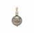 Tahitian Cultured Pearl Pendant with White Zircon in 9K Gold (13 MM)